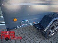 TPV KT-EB3 Offroad Plus ANTHRAZIT - Koffer -  Deckelanhänger - gebremst mit verstärkter Dachreling für Dachzelte