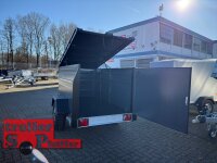 TPV KT-EB3 Offroad Plus (mit Bordwanderhöhung)  ANTHRAZIT - Koffer -  Deckelanhänger - gebremst mit verstärkter Dachreling für Dachzelte