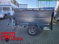 TPV KT-EB3 Offroad Plus (mit Bordwanderhöhung)  ANTHRAZIT - Koffer -  Deckelanhänger - gebremst mit verstärkter Dachreling für Dachzelte