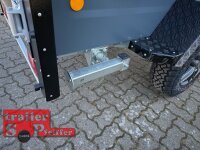 TPV KT-EB3 Offroad Plus (mit Bordwanderhöhung)  ANTHRAZIT - Koffer -  Deckelanhänger - gebremst mit verstärkter Dachreling für Dachzelte
