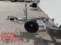 Lorries PL30-5521 - 3000 kg kippbarer leichter Autotransporter mit ALU Standschienen und Rampen mit Hochplane SP-Line Austellklappe hinten - ÖKO - Schiebeplane links und rechts