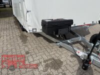 Lorries PL30-5521 - 3000 kg kippbarer leichter Autotransporter mit ALU Standschienen und Rampen mit Hochplane SP-Line Austellklappe hinten - ÖKO - Schiebeplane links und rechts