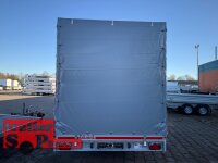 EDUARD 6022 -GT- Hochlader, Bordwände 30cm -3500kg- Lfh: 56cm -195/55R10 mit Hochplane SP-Line Schiebeplane links und rechts