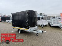 Aussteller / EDUARD 2615 -GE- Hochlader, Bordwände 30cm -1500kg- Lfh: 56cm -195/55R10 mit Hochplane SP-Line - Rollo - Rollfix - vorne EXTRA RUND - Runddach