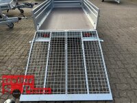 Brenderup 2260 SB 1300 - 258 x 128 x 40 Vorder und Rückwand klappbar - gebremst 1300 KG  mit Laderampe
