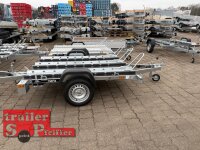 martz GP3 Premium für bis zu 3 Motorräder - kippbarer Motorrad - Anhänger - 750 kg - 3 Standschienen - 100 KM/H - Siebdruckboden