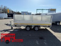 EDUARD 4018 -GD- 3 Seitenkipper, Auffahrschienen, Bordwände 30cm -3500kg- E & H-Pumpe - Lfh: 66cm -195/50R13 mit mit SE-KA Kastenaufsatz 60 cm