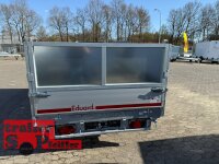 EDUARD 4018 -GD- 3 Seitenkipper, Auffahrschienen, Bordwände 30cm -3500kg- E & H-Pumpe - Lfh: 66cm -195/50R13 mit mit SE-KA Kastenaufsatz 60 cm