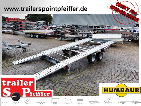 HUMBAUR FTK 27 40 22 I 400 x 214 I 2700 KG I kippbarer leichter Autotrailer - 100 KM/H