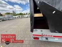 EDUARD 5020 -GD- Hochlader, Auffahrschienen, Bordwände 30cm -2700kg- Lfh: 63cm -195/50R13 mit Hochplane STN 200