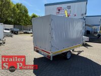 EDUARD 2615 -GE- Hochlader, Bordwände 30cm -1500kg- Lfh: 63cm -195/50R13  mit Hochplane GRAU