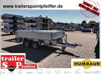 HUMBAUR HTK 3500.31 PROSTEEL I 314 x 175 I 3500 KG I Dreiseitenkipper mit E-Pumpe - Rampenschacht mit Fuhrmann Stahl Bordwand
