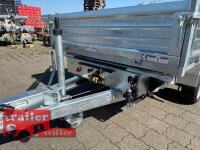 HUMBAUR HTK 3500.31 PROSTEEL I 314 x 175 I 3500 KG I Dreiseitenkipper mit E-Pumpe - Rampenschacht mit Fuhrmann Stahl Bordwand