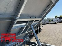 HUMBAUR HTK 3500.31 PROSTEEL I 314 x 175 I 3500 KG I Dreiseitenkipper mit E-Pumpe - Rampenschacht mit Fuhrmann Stahl Bordwand