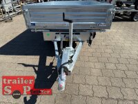 HUMBAUR HTK 3500.31 PROSTEEL I 314 x 175 I 3500 KG I Dreiseitenkipper mit E-Pumpe - Rampenschacht mit Fuhrmann Stahl Bordwand