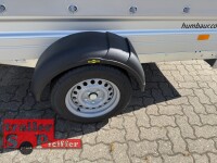 HUMBAUR HA 132513  FS ALU 1300 kg gebremst 251 x 131 mit Hochplane SP-Line GRAU