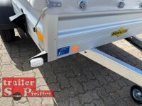 HUMBAUR HA 132513  FS ALU 1300 kg gebremst 251 x 131 mit Hochplane SP-Line GRAU