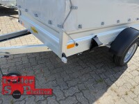 HUMBAUR HA 132513  FS ALU 1300 kg gebremst 251 x 131 mit Hochplane SP-Line GRAU