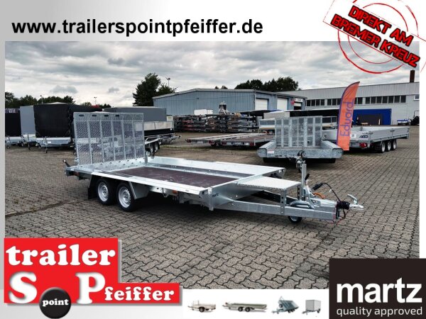 BAU-3 400/2 S  3,5T 3500 kg Baumaschinentransporter - Heckrampe