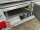 HUMBAUR HTK 3500.37 STAHL I 363 x 185 I 3500 KG I Dreiseitenkipper mit E-Pumpe - Rampenschacht  mit  Stahlbordwand SCHWARZ mit SI-GI Laubgitter