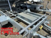 HUMBAUR HTK 3500.37 I 363 x 185 I 3500 KG I Dreiseitenkipper mit E-Pumpe - Rampenschacht mit SI-GI Laubgitter