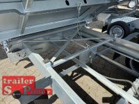 HUMBAUR HTK 3500.37 I 363 x 185 I 3500 KG I Dreiseitenkipper mit E-Pumpe - Rampenschacht mit SI-GI Laubgitter