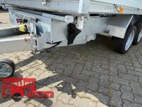 HUMBAUR HTK 3500.37 I 363 x 185 I 3500 KG I Dreiseitenkipper mit E-Pumpe - Rampenschacht mit SI-GI Laubgitter