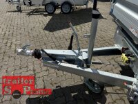 HUMBAUR HTK 3500.37 I 363 x 185 I 3500 KG I Dreiseitenkipper mit E-Pumpe - Rampenschacht mit SI-GI Laubgitter