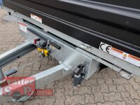 HUMBAUR HTK 3500.31 STAHL I 314 x 175 I 3500 KG I Dreiseitenkipper mit E-Pumpe - Rampenschacht mit Stahlbordwand SCHWARZ Aufsatzwände Stahl SCHWARZ
