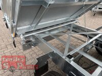 HUMBAUR HTK 3500.31 PROSTEEL I 314 x 175 I 3500 KG I Dreiseitenkipper mit E-Pumpe - Rampenschacht mit Fuhrmann Stahl Bordwand + Bordwandaufsatz 40 cm