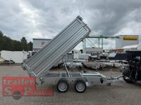 HUMBAUR HTK 3500.31 PROSTEEL I 314 x 175 I 3500 KG I Dreiseitenkipper mit E-Pumpe - Rampenschacht mit Fuhrmann Stahl Bordwand + Bordwandaufsatz 40 cm