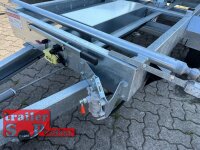 HUMBAUR HTK 3500.37 I 363 x 185 I 3500 KG I Dreiseitenkipper mit E-Pumpe - Rampenschacht  mit ALU Bordwandaufsatz 35 cm