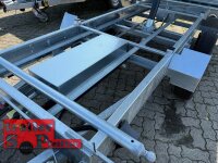 HUMBAUR HTK 3500.37 I 363 x 185 I 3500 KG I Dreiseitenkipper mit E-Pumpe - Rampenschacht  mit ALU Bordwandaufsatz 35 cm