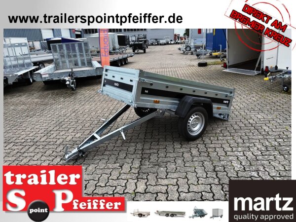 martz HIT 200 KIPP - 750 kg Anhänger kippbar - klappbare Deichsel - 201 x 106 - abnehmbare Wände