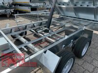 HUMBAUR HTK 3500.41 I 410 x 210 I 3500 KG I Dreiseitenkipper mit E-Pumpe - Rampenschacht