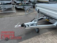 HUMBAUR HTK 3500.41 I 410 x 210 I 3500 KG I Dreiseitenkipper mit E-Pumpe - Rampenschacht