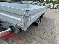 HUMBAUR HTK 3500.41 I 410 x 210 I 3500 KG I Dreiseitenkipper mit E-Pumpe - Rampenschacht