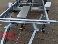HUMBAUR HTK 3500.41 I 410 x 210 I 3500 KG I Dreiseitenkipper mit E-Pumpe - Rampenschacht  mit ORIGINAL Stahlgitter 60 cm