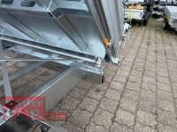HUMBAUR HTK 3500.41 TRIDEM I 410 x 210 I 3500 KG I Dreiseitenkipper mit E-Pumpe - Rampenschacht