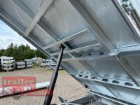 HUMBAUR HTK 3500.41 TRIDEM I 410 x 210 I 3500 KG I Dreiseitenkipper mit E-Pumpe - Rampenschacht