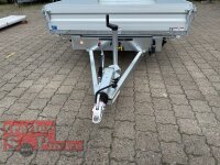 HUMBAUR HTK 3500.41 TRIDEM I 410 x 210 I 3500 KG I Dreiseitenkipper mit E-Pumpe - Rampenschacht