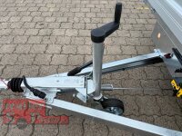 HUMBAUR HTK 3500.41 TRIDEM I 410 x 210 I 3500 KG I Dreiseitenkipper mit E-Pumpe - Rampenschacht