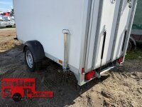 HUMBAUR HK 133015 -  Kofferanhänger 1300 KG  mit Überfahrwand - 100 KM/H - Stützen aus 2017 - HU 04.2026