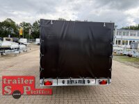 Gebraucht EDUARD 4020 -GD- Hochlader, Auffahrschienen & Winde, reling 10cm -2700kg- Lfh: 63cm -195/50R13 mit Hochplane SP-Line - Heckrollo - Schiebeplanen - ÖKO Schröge