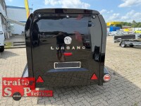 LORGANO Aero T - GfK Anhänger 1000 kg gebremst schwarz 3280 x 1335 x 1580 geschlossener Motorradanhänger Auffahrrampe abschließbar -Alu Boden - 100 km/h