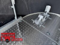 ABVERKAUF / LORGANO Aero G - GfK Anhänger 1800 kg gebremst anthrazit 3280 x 1820 x 1580 geschlossener 2 er Motorradanhänger Auffahrrampe abschließbar -Alu Boden - 100 km/h