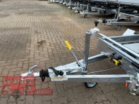HUMBAUR HTK 3000.31 I 314 x 175 I 3000 KG I Dreiseitenkipper mit E-Pumpe - Rampenschacht  mit ALU Bordwandaufsatz 35 cm