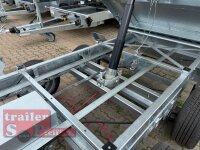 HUMBAUR HTK 3000.31 I 314 x 175 I 3000 KG I Dreiseitenkipper mit E-Pumpe - Rampenschacht  mit ALU Bordwandaufsatz 35 cm