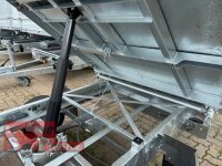 HUMBAUR HTK 3000.31 I 314 x 175 I 3000 KG I Dreiseitenkipper mit E-Pumpe - Rampenschacht  mit ALU Bordwandaufsatz 35 cm
