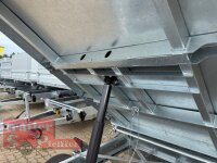 HUMBAUR HTK 3000.31 I 314 x 175 I 3000 KG I Dreiseitenkipper mit E-Pumpe - Rampenschacht  mit ALU Bordwandaufsatz 35 cm